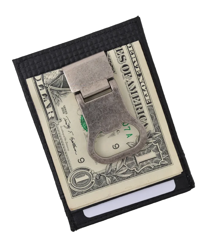 Backpack for surf gear-Genuine Leather Drinking Money Clip Wallet