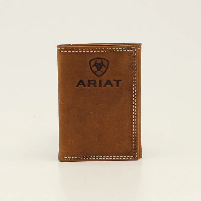 Backpack for glen adventures-Ariat Embossed Logo Trifold Wallet