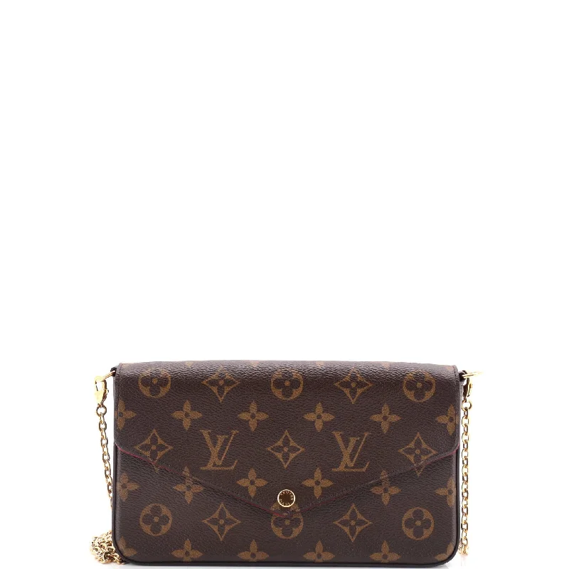 Wallets with safety pockets-Felicie Pochette Monogram Canvas