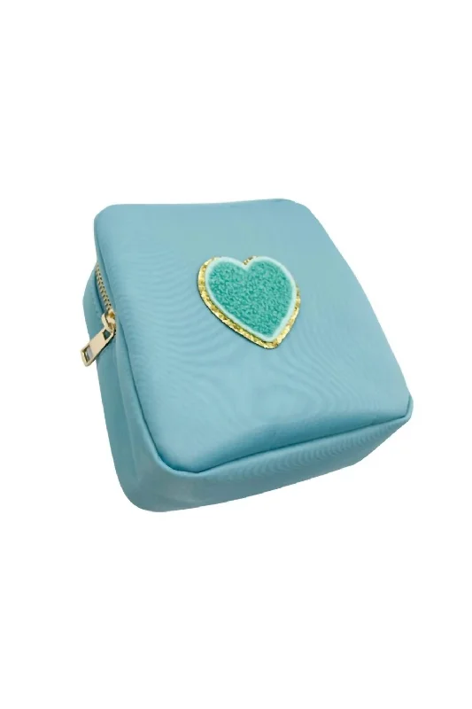 Wallets with fine flaps-Heart It All Pouch In Blue/blue