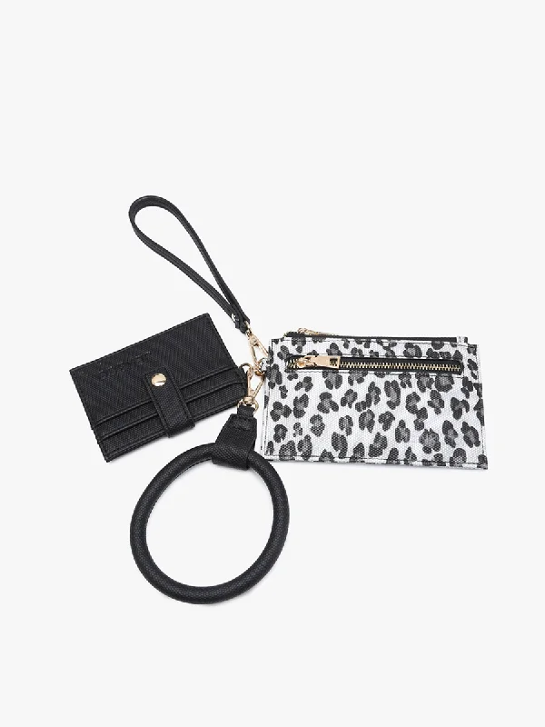 Backpack for cape trips-Libby Vegan Cheetah Wallet Bangle