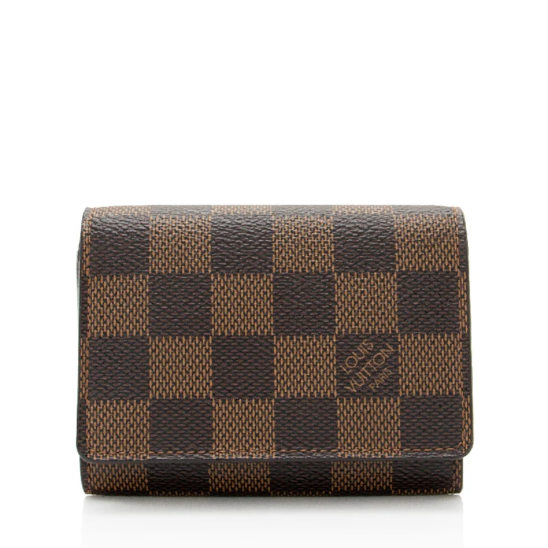 Wallets with protective sleeves-Louis Vuitton Damier Ebene Business Card Holder