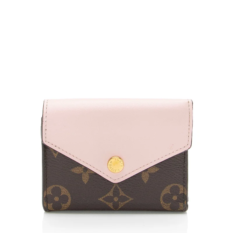 Wallets with slim profiles-Louis Vuitton Monogram Canvas Zoe Wallet