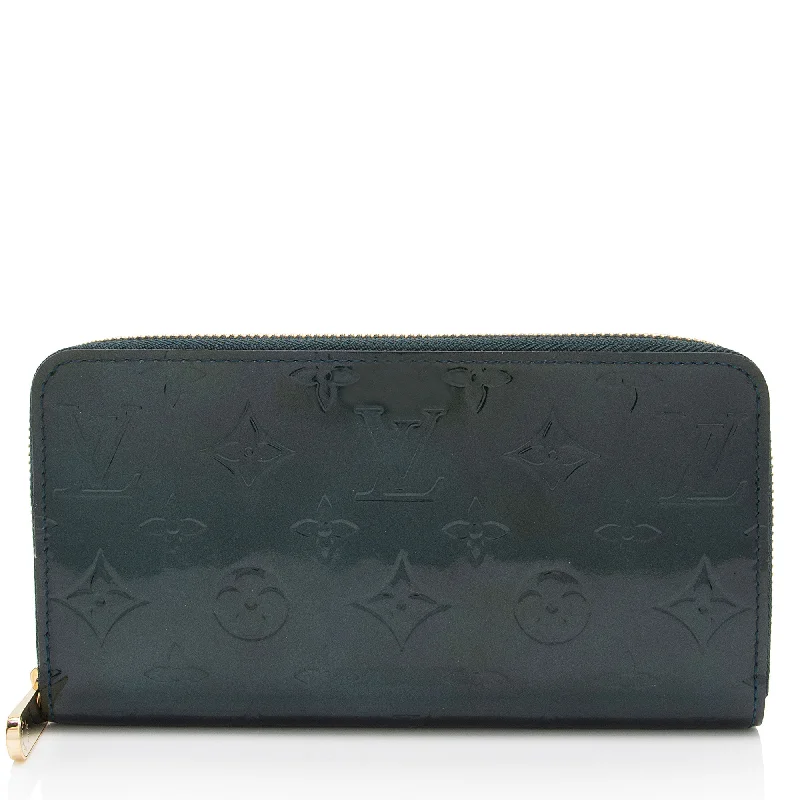 Wallets for travel essentials-Louis Vuitton Monogram Vernis Zippy Wallet