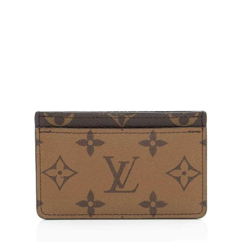 Wallets for casual wear-Louis Vuitton Reverse Monogram Card Holder