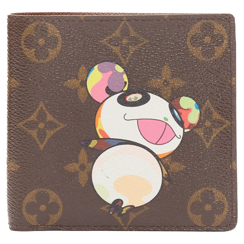 Keychains with sturdy chains-Louis Vuitton Takashi Murakami Bear Monogram Bifold Wallet