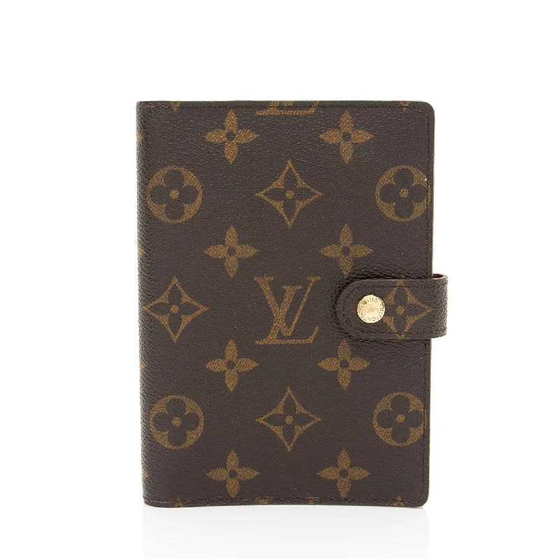 Keychains with playful charms-Louis Vuitton Vintage Monogram Canvas Small Ring Agenda Cover