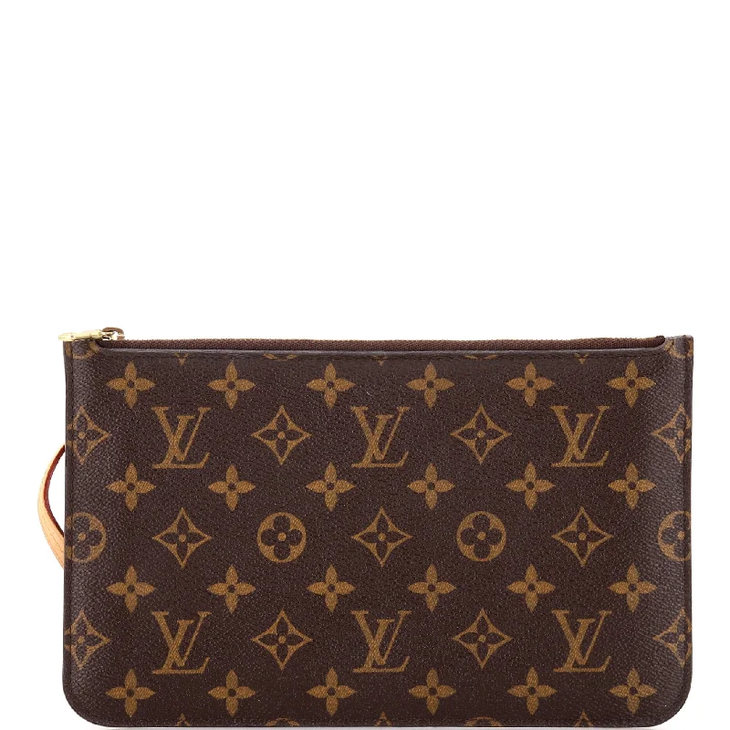 Keychains with wood designs-Neverfull Pochette Monogram Canvas Large