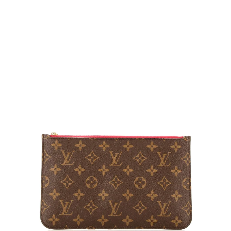 Wallets with sleek pockets-Neverfull Pochette Monogram Canvas Large