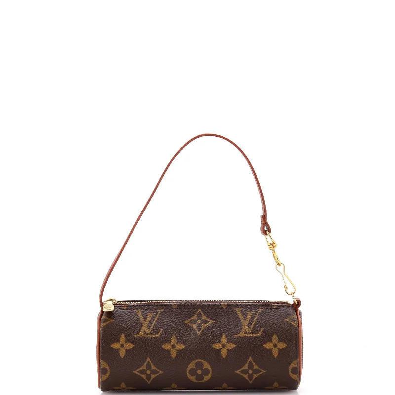 Wallets with quilted pockets-Papillon Pochette Monogram Canvas Mini