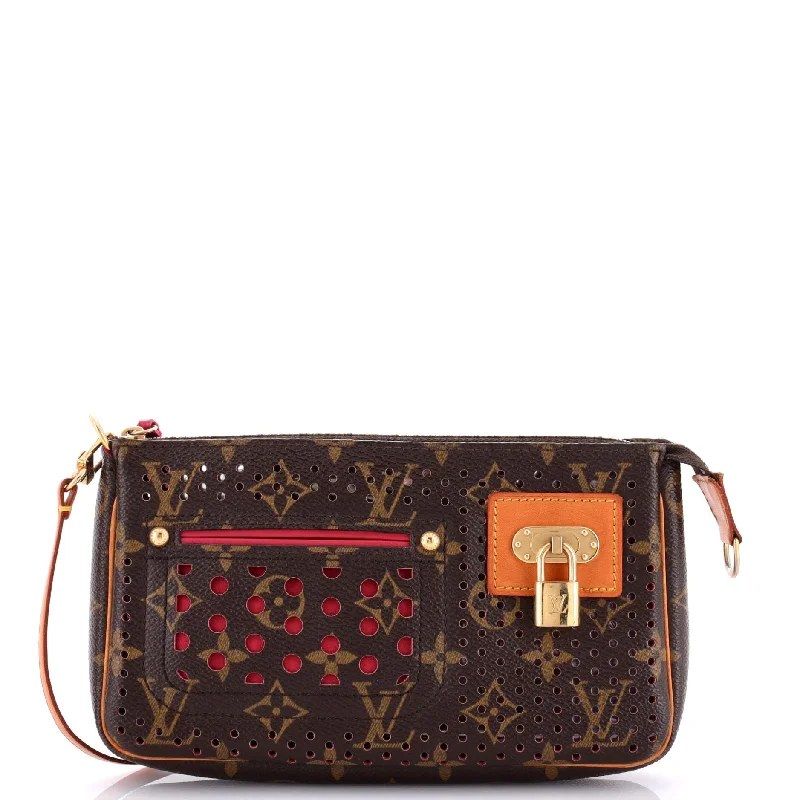 Keychains with playful tags-Pochette Accessoires Perforated Monogram Canvas