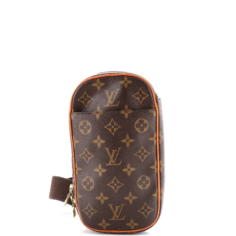 Keychains with shiny straps-Pochette Gange Monogram Canvas