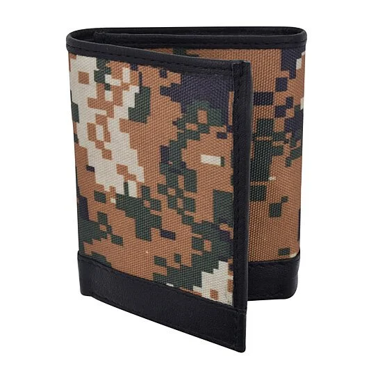 Backpack for marsh trips-Camouflage Trifold Wallet with RFID Blocking