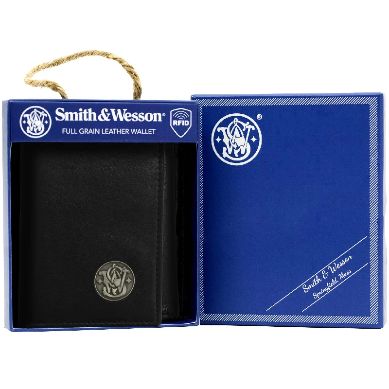 Backpack compact leather-Smith & Wesson Tri-Fold Wallet