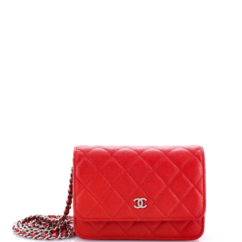 Wallets for urban slots-Wallet on Chain Quilted Caviar Mini