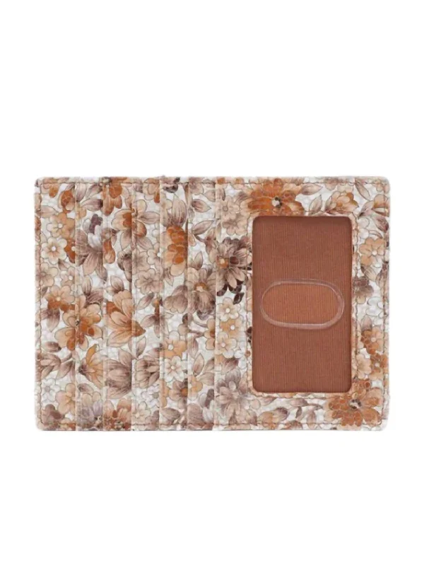 Wallets with foldable designs-Women's Euro Slide Card Case In Sepia Bloom