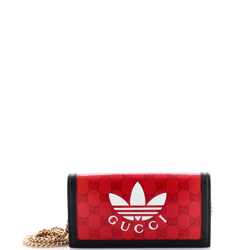 Wallets with winter tones-x adidas Wallet on Chain GG Coated Canvas