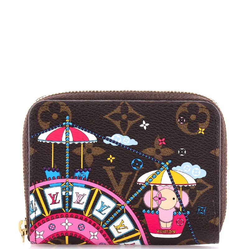 Keychains with playful hooks-Zippy Coin Purse Limited Edition Vivienne Xmas Monogram Canvas