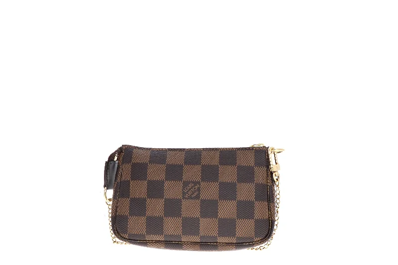 Mini backpack for travel gadgets-Louis Vuitton Damier Ebene Mini Pochette