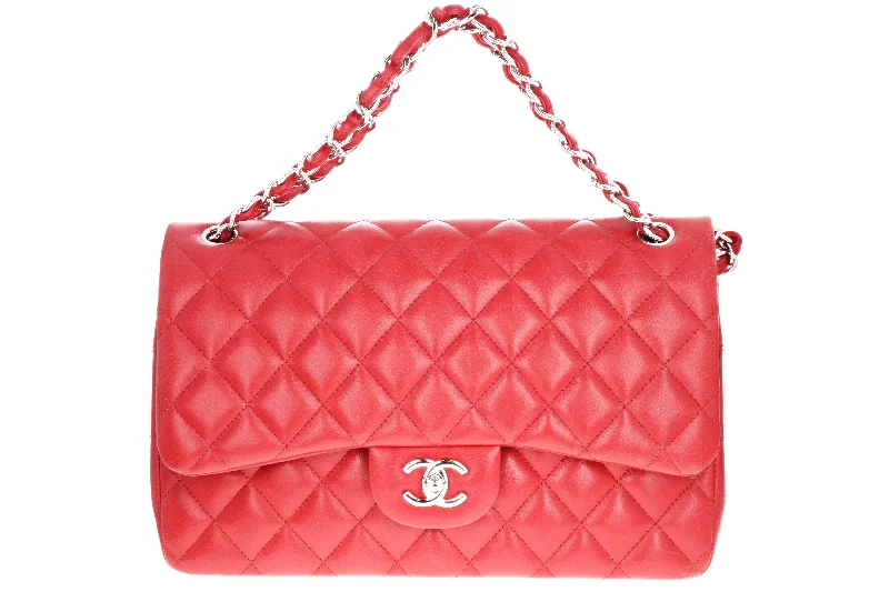 Handbag superhero theme-Chanel Classic Jumbo Double Flap Bag Red Lambskin Leather