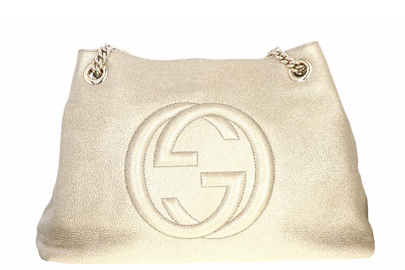 Handbag drawstring top-Gucci Medium Soho Chain Shoulder Bag