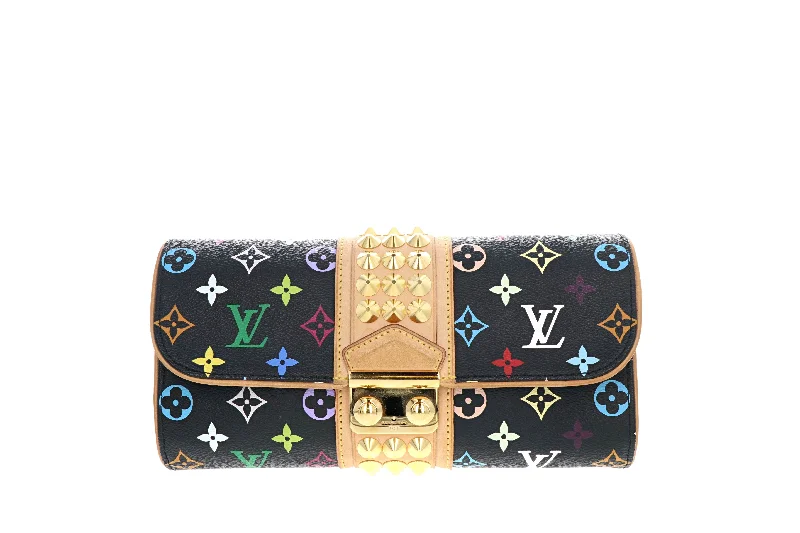 Handbag travel kit-Louis Vuitton Black Multicolore Courtney Clutch