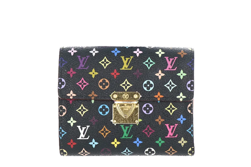 Handbag cosmetic pouch-Louis Vuitton Black Multicolor Koala Wallet