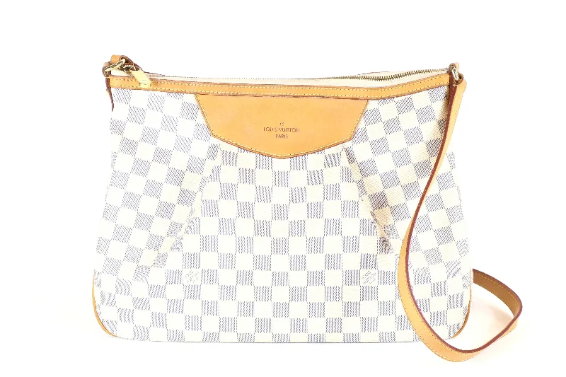 Handbag with charms-Louis Vuitton Damier Azur Siracusa MM