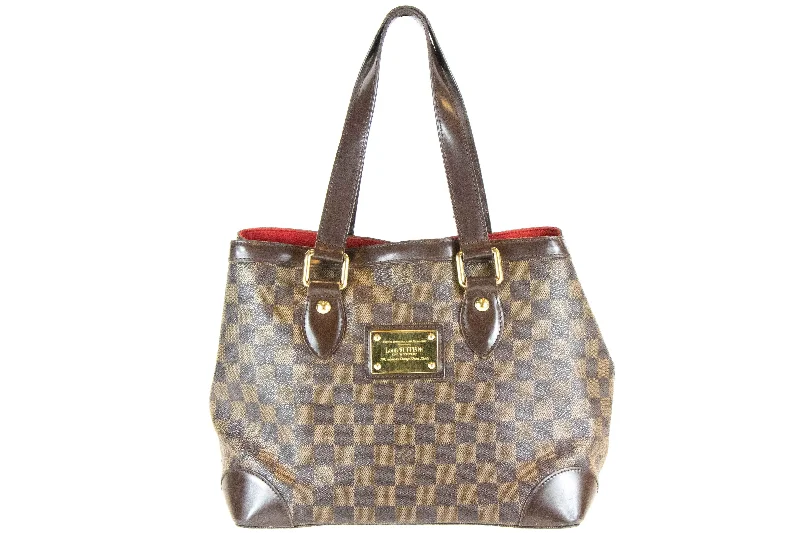 Handbag gold accents-Louis Vuitton Damier Ebene Hampstead MM