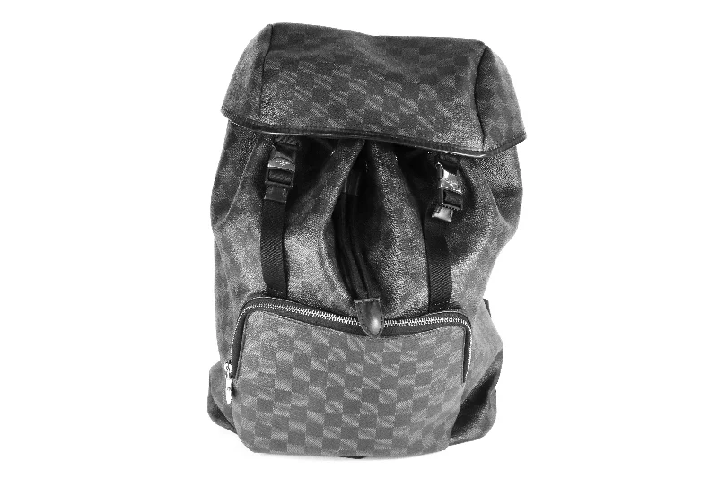 Handbag velvet touch-Louis Vuitton Damier Graphite Zack Backpack