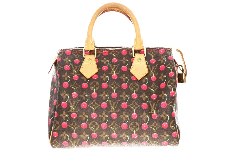 Handbag phone pocket-Louis Vuitton Limited Edition Cherry Cerise Monogram by Takashi Murakami