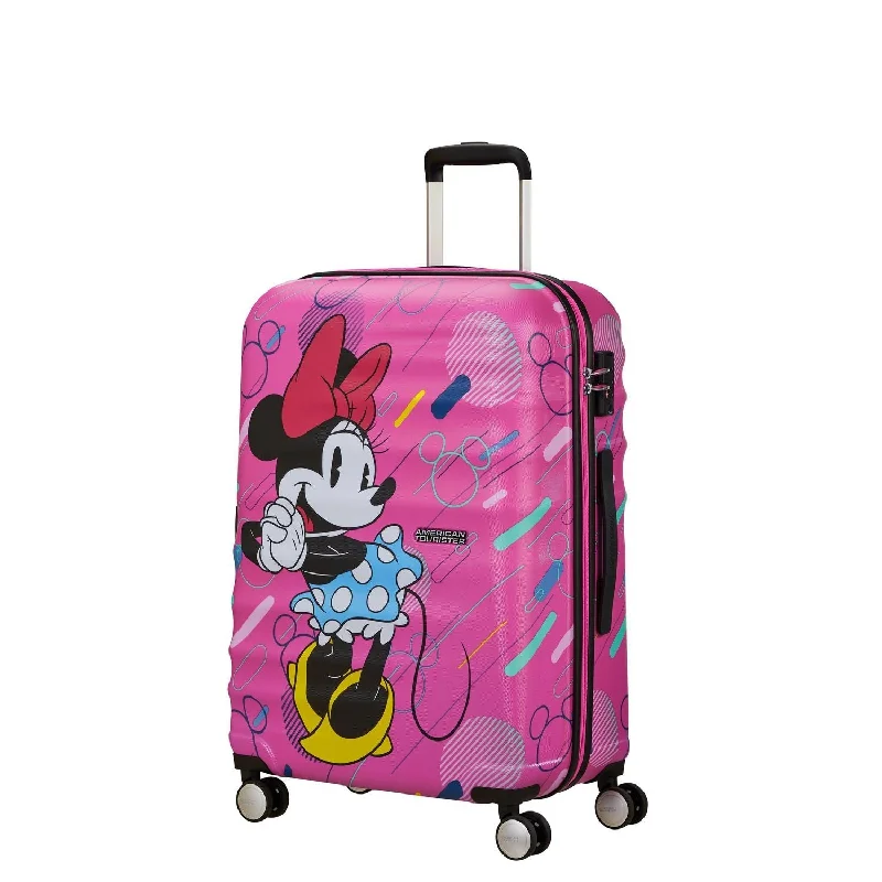 Lightweight travel suitcase for women-American Tourister Disney Wavebreaker Spinner Large Luggage - Minnie Future Pop