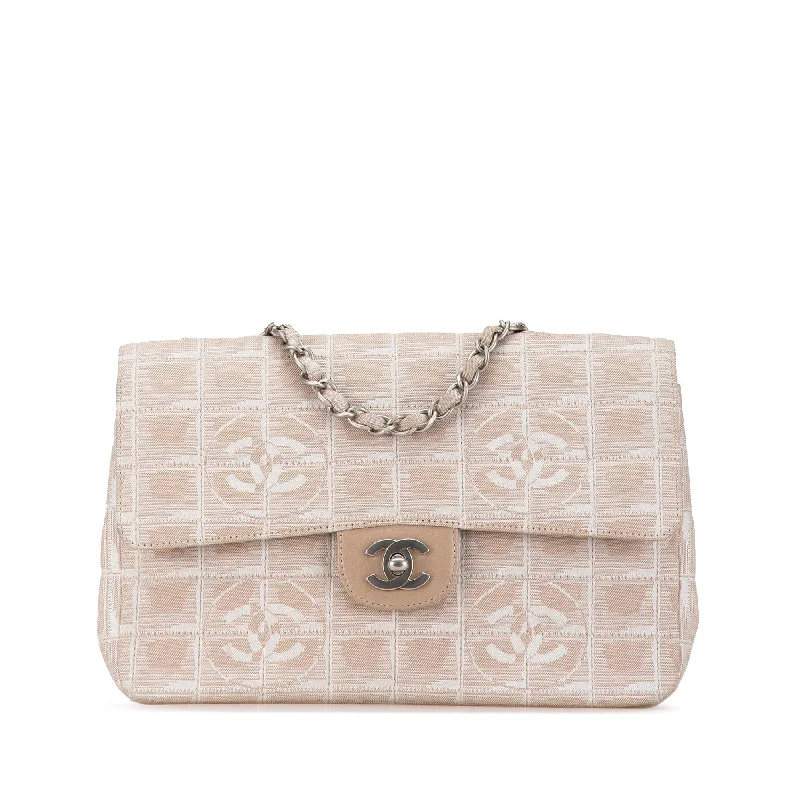 Handbag exclusive online-Beige Chanel Medium New Travel Line Single Flap Shoulder Bag