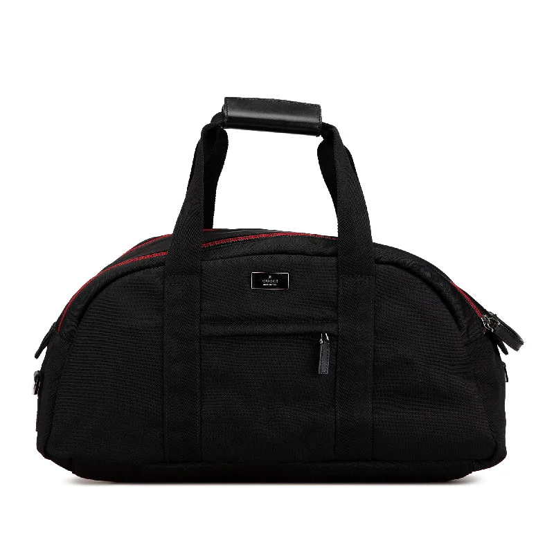 Handbag department store-Black Gucci Nylon Travel Bag