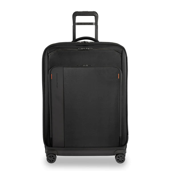 Stylish suitcase for kids-Briggs & Riley Large Expandable Spinner Black ZXU129SPX