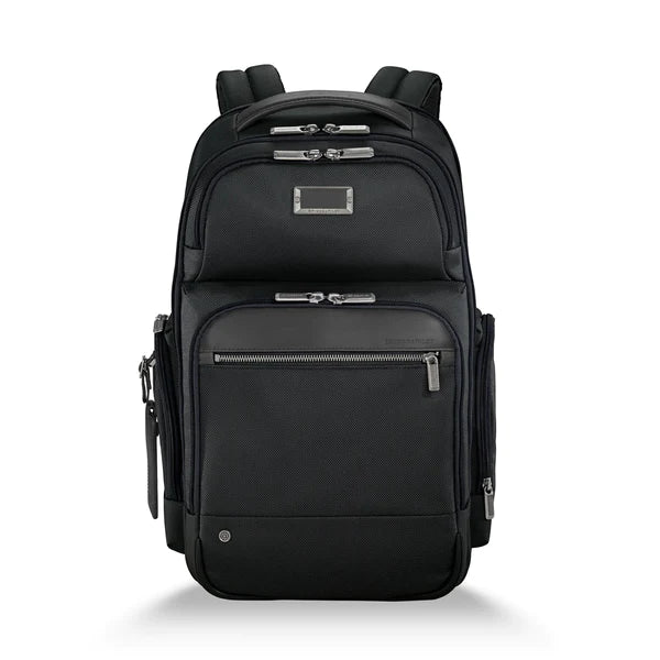 Backpacks with modular design-Briggs & Riley Medium Cargo Backpack Black KP426