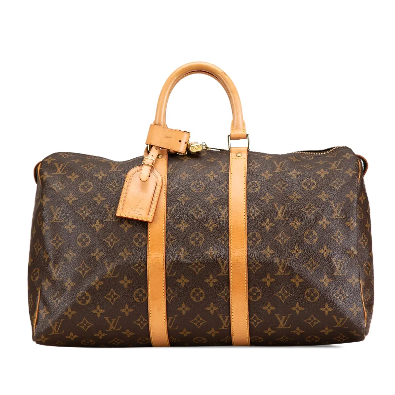 Handbag thrift store-Brown Louis Vuitton Monogram Keepall 45 Travel Bag