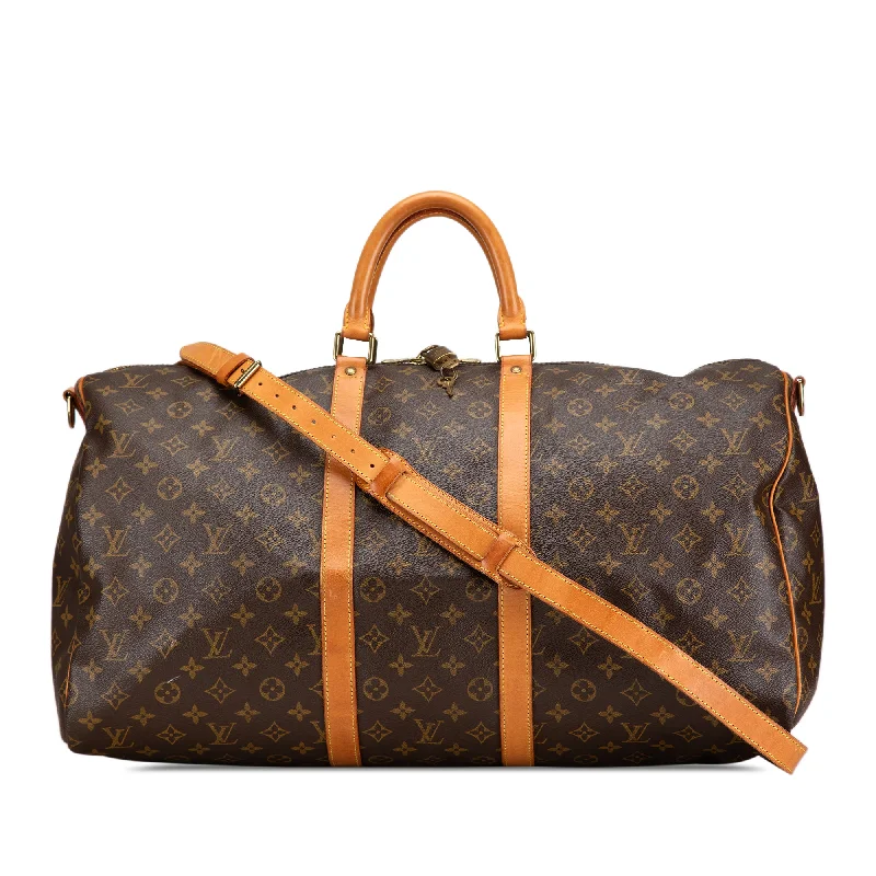 Handbag swap events-Brown Louis Vuitton Monogram Keepall Bandouliere 55 Travel Bag