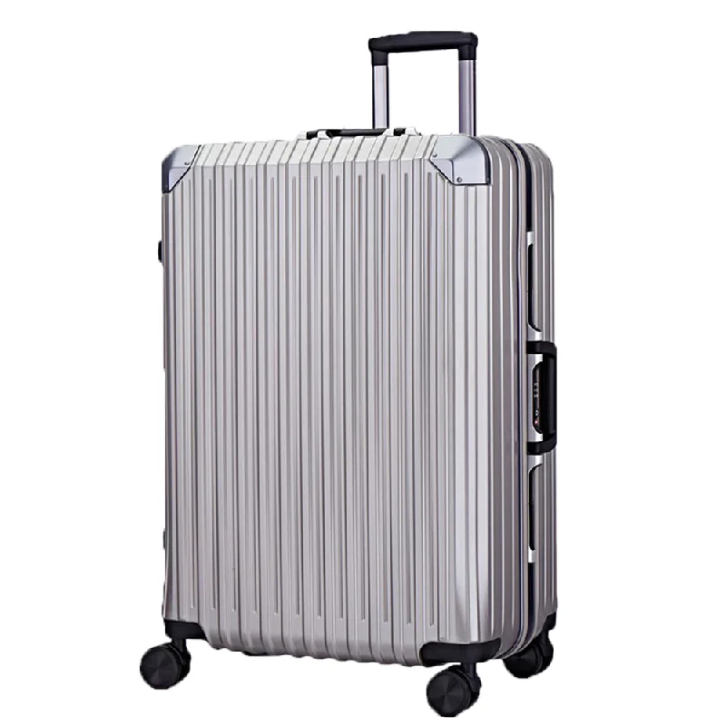 Suitcase for long-distance travel-Claxton Aluminium Frame Large Spinner Luggage 28"