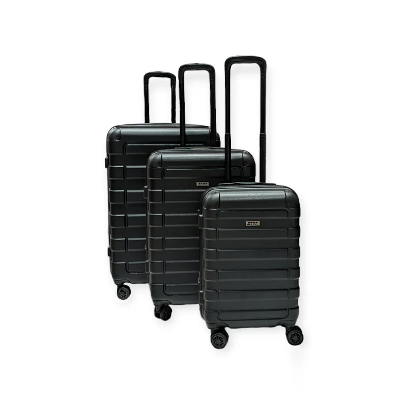 High-quality suitcase-Classic Collection Black Luggage 3 Piece Set (20/26/30") Suitcase Lock Spinner