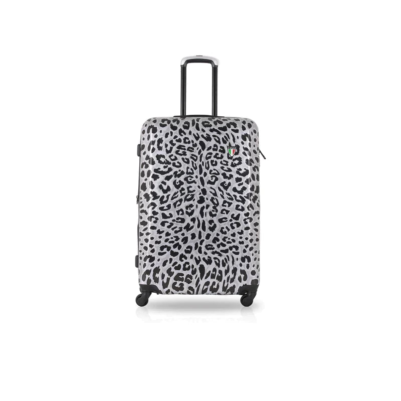 Suitcase for holiday trips-Tucci WINTER LEOPARD 24" Medium Hardside Luggage