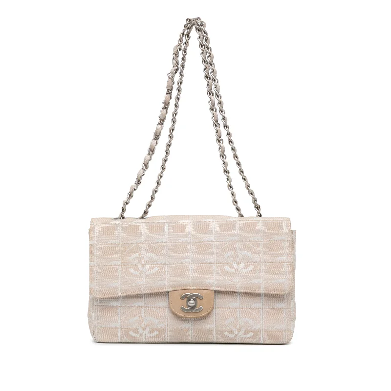 Handbag fast delivery-Cream Chanel Medium New Travel Line Single Flap Shoulder Bag