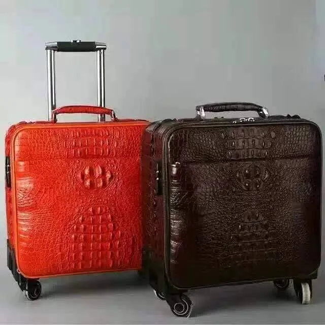 Stylish suitcase for kids-Crocodile Leather Luggage,Crocodile Leather Trolley Case,Suit Case