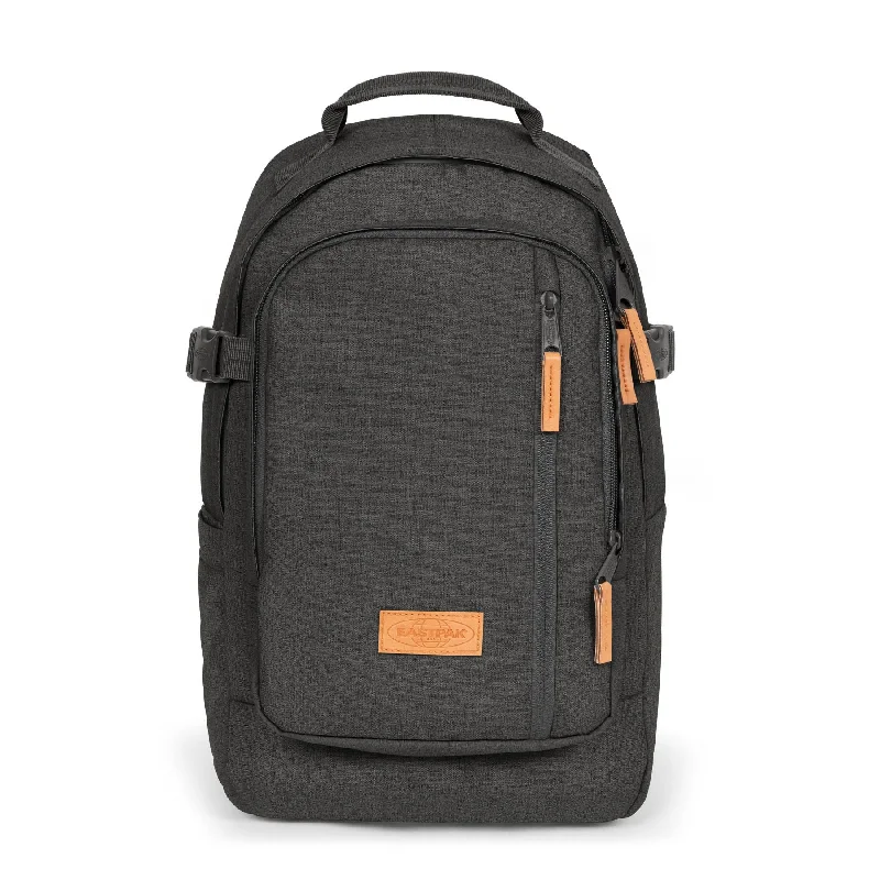 Backpacks with reflective logos-Eastpak Smallker CS - Black Denim2