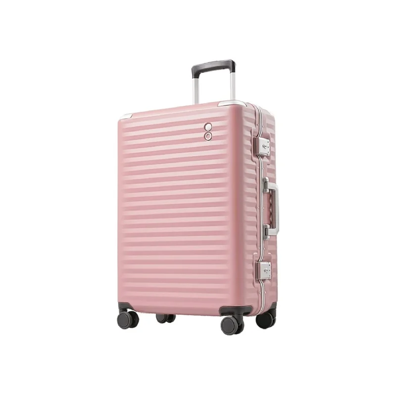 Suitcase with removable straps-Echolac Celestra Aluminium Frame 24" Medium Luggage with Silent Spinner Wheels (SA)