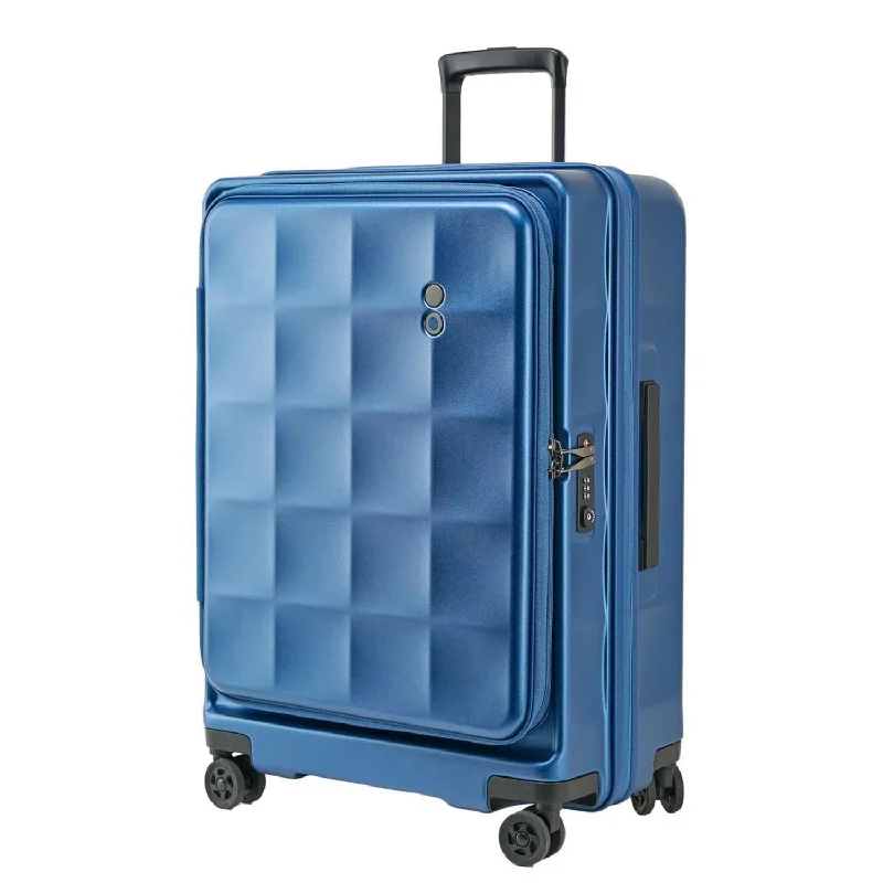 Suitcase for jungle vacations-Echolac Square FX 24" Carry On Expandable Luggage With Front Access Opening