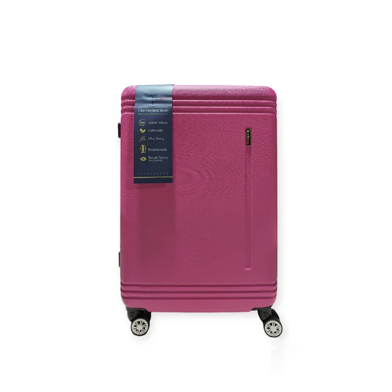 Travel suitcase with telescopic handle-Elegant Collection Pink Luggage (Beauty case /20/26/28/30") Suitcase Lock Spinner