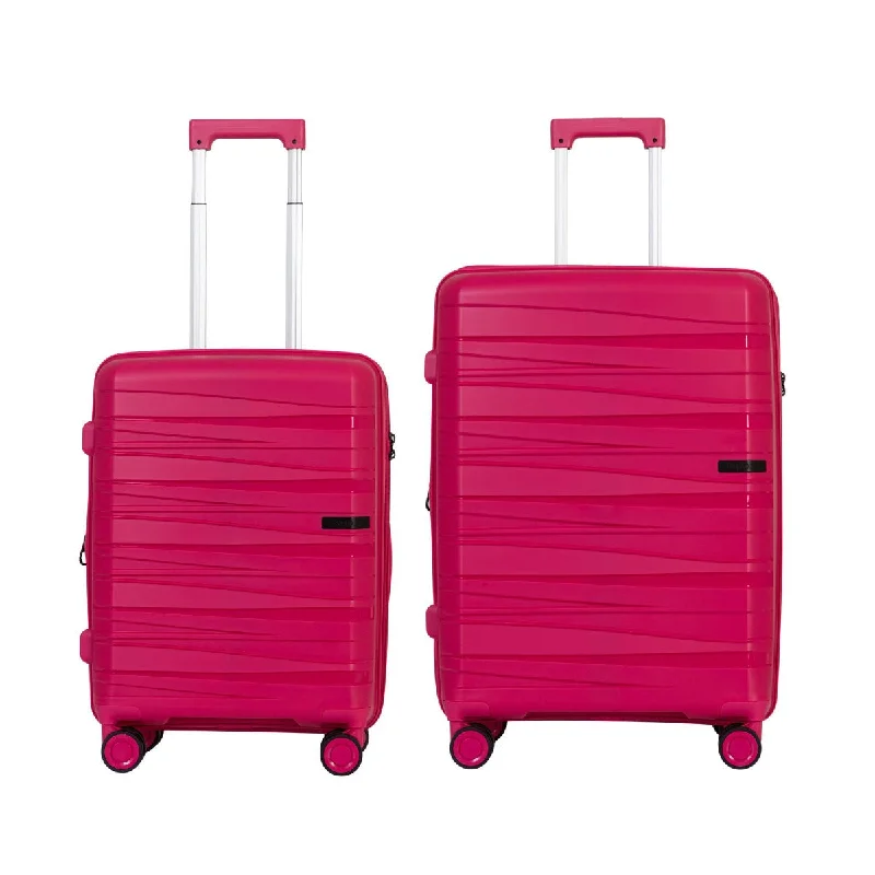 Suitcase for travel-Explorer Breeze Anti-Theft Expandable 2-Piece Luggage Set (Carry-On and Medium)