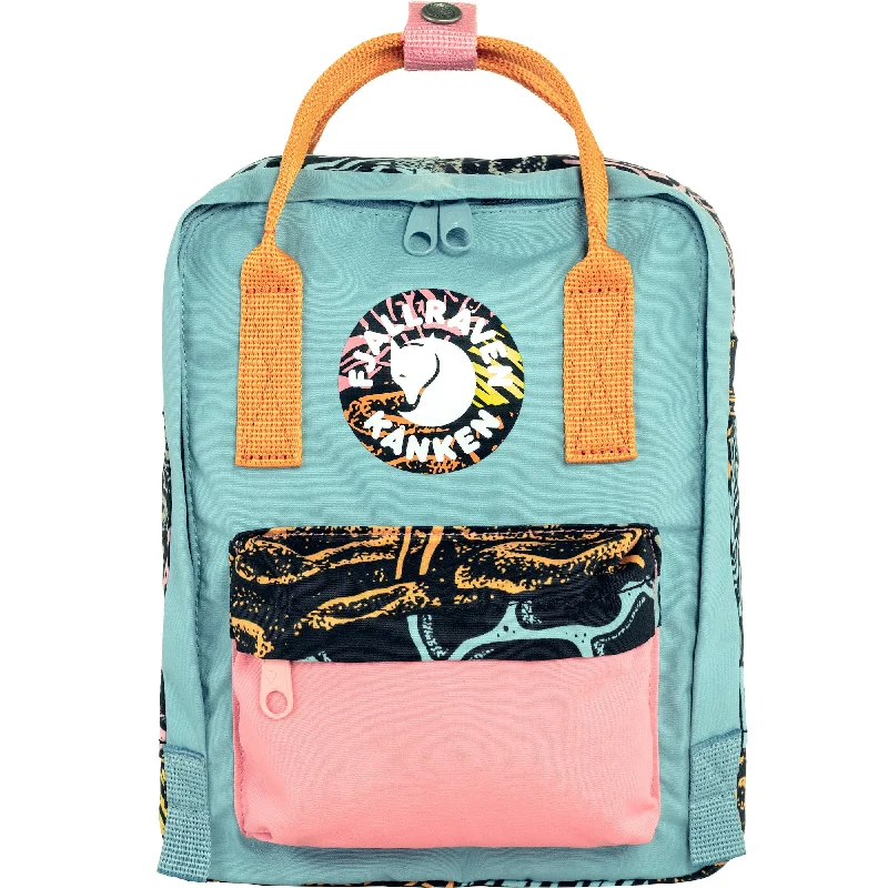 Backpacks with multiple pockets-Fjallraven Kanken Art Mini Backpack - Woodlands