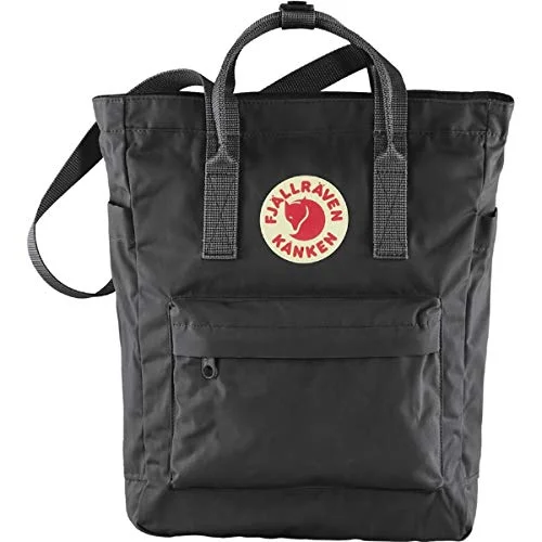 Backpacks with shoe compartment-Fjallraven - Kanken Totepack Backpack - Black - 13"